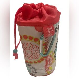 Thirty One Cosmetic Case In “Citrus Medallion” Drawstring Barrel Style Lined